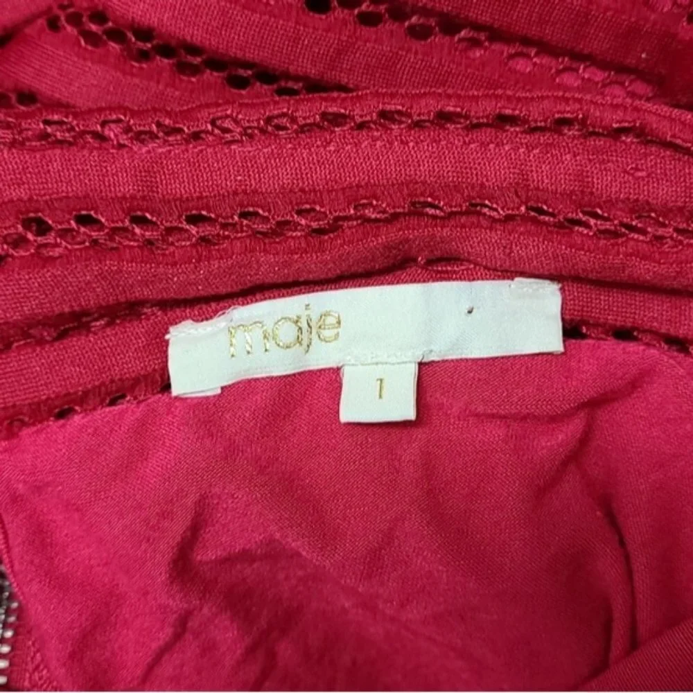 MAJE Red Jam Puffball Skirt Women's Size US XS - Picture 12 of 15